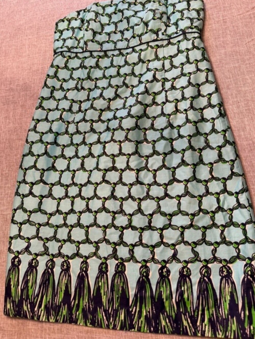 Lilly Pulitzer BOWEN DRESS Macrame Me Patterned Tassel